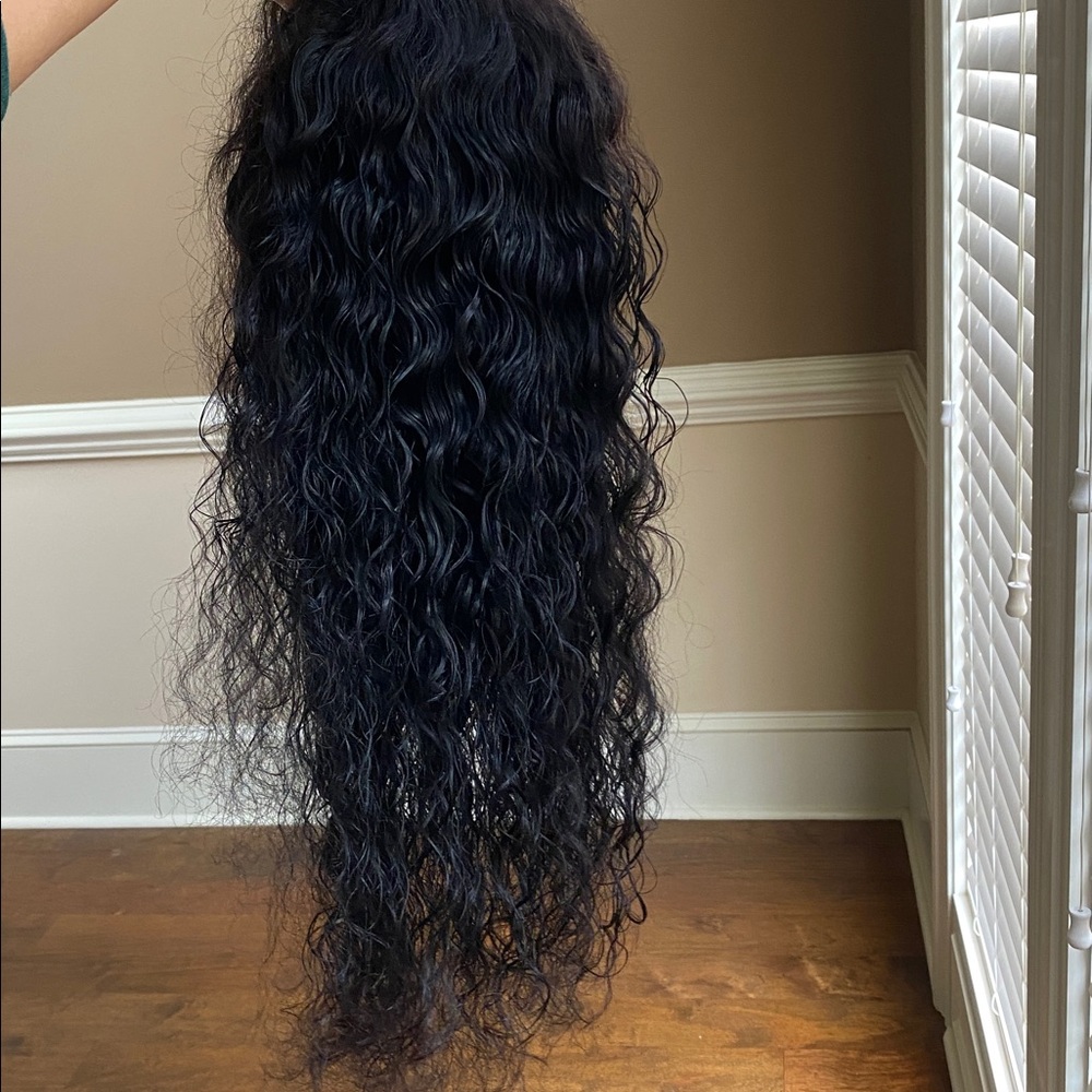 22” 100% Human Hair Deep Wave Wig